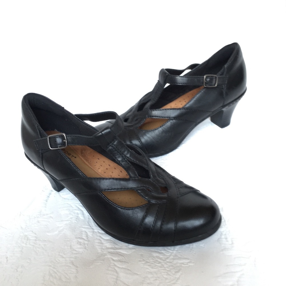 Black Strappy Heels Sz 9 Cobb Hill by Rockport